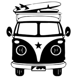 Adesivo Decorativo de Parede Kombi Surf Estrela (69x60cm) Adesivo Decorativo de Parede Kombi Surf Estrela (69x60cm)
