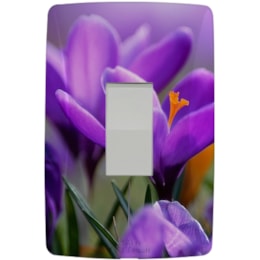 Adesivo Decorativo Para Interruptor Floral Flores Roxas (15x10cm) Adesivo Decorativo Para Interruptor Floral Flores Roxas (15x10cm)