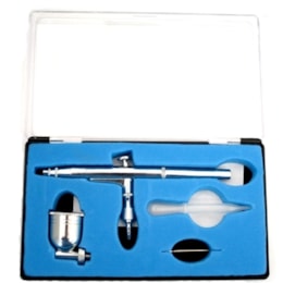 Aerógrafo Dupla Ação Cromado Jogo 3 Peças Lee Tools Aerógrafo Dupla Ação Cromado Jogo 3 Peças Lee Tools