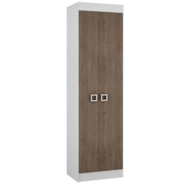 Armário 02 Portas Buri 35220 Branco e Castanho - Palmeira Móveis Armário 02 Portas Buri 35220 Branco e Castanho - Palmeira Móveis