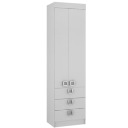 Armário 02 Portas e 3 Gavetas Buri 35223 Branco - Palmeira Móveis Armário 02 Portas e 3 Gavetas Buri 35223 Branco - Palmeira Móveis