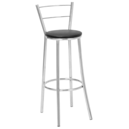 Banqueta alta em aluminio preto - Alegro Moveis Banqueta alta em aluminio preto - Alegro Moveis