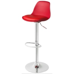 Banqueta Alta Giratória Estofada Eames LS-134 Vermelho - Best Banqueta Alta Giratória Estofada Eames LS-134 Vermelho - Best