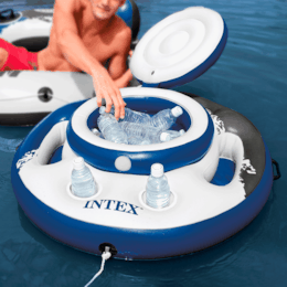 Bar Cooler Flutuante 15 Litros 30 Latas 05 Porta Copos - Intex Bar Cooler Flutuante 15 Litros 30 Latas 05 Porta Copos - Intex