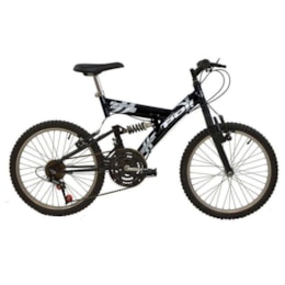 Bicicleta Full Suspension Kanguru Aro 20 Preta - Polimet Bicicleta Full Suspension Kanguru Aro 20 Preta - Polimet