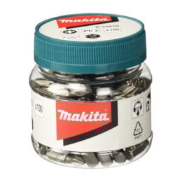 Bit Ponta Philips PH2 25mm Pote com 100 Unidades - Makita Bit Ponta Philips PH2 25mm Pote com 100 Unidades - Makita