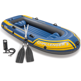Bote Barco Inflável Challenger 3 Com Remo Alumínio - Intex Bote Barco Inflável Challenger 3 Com Remo Alumínio - Intex
