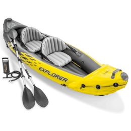 Caiaque Inflável Explorer K2 Com Remos e Bomba - Intex Caiaque Inflável Explorer K2 Com Remos e Bomba - Intex