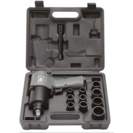 Chave de Impacto Pneumatica 1/2 com Maleta e Kit de Soquetes 9GE EDA Chave de Impacto Pneumatica 1/2 com Maleta e Kit de Soquetes 9GE EDA