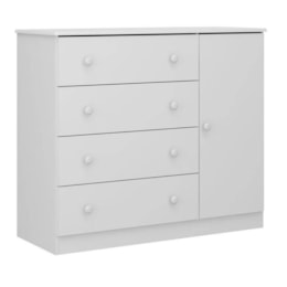 Cômoda Bambolê 1 Porta 4 Gavetas Branco Premium Multimóveis Cômoda Bambolê 1 Porta 4 Gavetas Branco Premium Multimóveis