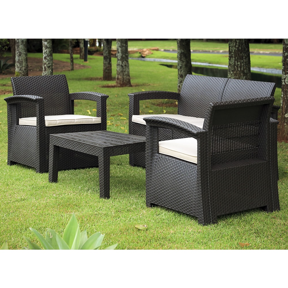 Conjunto de Sofá 5 Lugares Para Jardim/Área Externa Rattan D7HOME