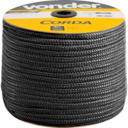 Corda Multifilamento Trançada 12 mm X 140 M Preta - Vonder Corda Multifilamento Trançada 12 mm X 140 M Preta - Vonder