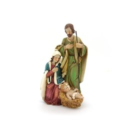 Decoração Enfeite de Natal  Sagrada Família Polires D11 24cm