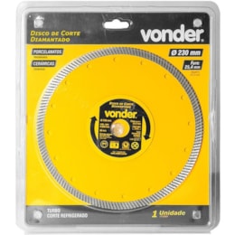 Disco de corte diamantado 230mm turbo VONDER Disco de corte diamantado 230mm turbo VONDER