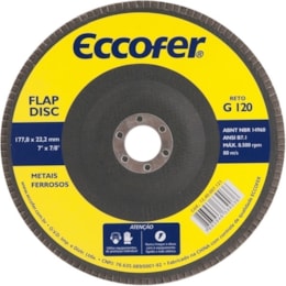 Disco de Desbaste E Acabamento Flap-Disc Reto 7 Grão 60 Costado de Fibra ECCOFER Disco de Desbaste E Acabamento Flap-Disc Reto 7 Grão 60 Costado de Fibra ECCOFER