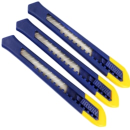 Estilete Snap Off Stand 9mm Irwin 10506546 Com 3 Unidades Estilete Snap Off Stand 9mm Irwin 10506546 Com 3 Unidades