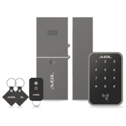 Fechadura Digital Sem Fio Smart X Com Controle Remoto AGL Preta Fechadura Digital Sem Fio Smart X Com Controle Remoto AGL Preta