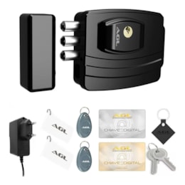 Fechadura Eletrônica Ultra Card AGL Sensor Aproximação 3 Pinos Preta Fechadura Eletrônica Ultra Card AGL Sensor Aproximação 3 Pinos Preta