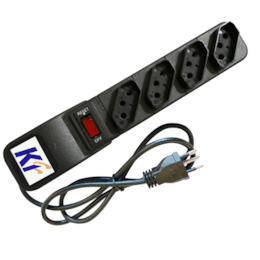 Filtro de Linha com 4 Tomadas Bivolt Rearme - KF Filtro de Linha com 4 Tomadas Bivolt Rearme - KF
