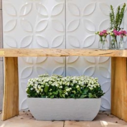 Floreira Retângular 25cmx78cmx30cm Japi Cimento Floreira Retângular 25cmx78cmx30cm Japi Cimento