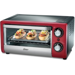 Forno Elétrico 10 Litros Compact Vermelho - Oster Forno Elétrico 10 Litros Compact Vermelho - Oster