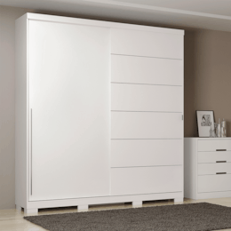 Guarda-Roupas 2 Portas 3 Gavetas Com Pés Branco B572 - Kappesberg Guarda-Roupas 2 Portas 3 Gavetas Com Pés Branco B572 - Kappesberg