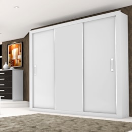 Guarda-roupas Bahia 3 Portas e 4 Gavetas sem Espelho Branco Guarda-roupas Bahia 3 Portas e 4 Gavetas sem Espelho Branco