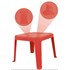 Kit 1 Mesa 45x45cm e 4 Cadeiras Decoradas Teddy Infantil Vermelha