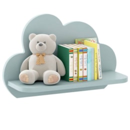 Kit C/2 Prateleiras Nuvem Decorativas em MDF Azul Multimóveis Kit C/2 Prateleiras Nuvem Decorativas em MDF Azul Multimóveis