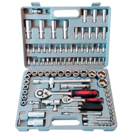 Kit Chave Catraca Soquetes 1/2 e 1/4 Aço CR-V 94 Peças Songue Tools Kit Chave Catraca Soquetes 1/2 e 1/4 Aço CR-V 94 Peças Songue Tools
