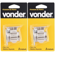 Kit com 02 Fixador de porta de pressão para piso - VONDER Kit com 02 Fixador de porta de pressão para piso - VONDER