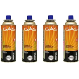 Kit Com 4 Latas de Gás Butano Para Maçarico, Fogao E Solda Kit Com 4 Latas de Gás Butano Para Maçarico, Fogao E Solda