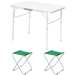 Kit com Mesa Dobrável 90x60 2 Banquinhos Dbrável - MTX Kit com Mesa Dobrável 90x60 2 Banquinhos Dbrável - MTX