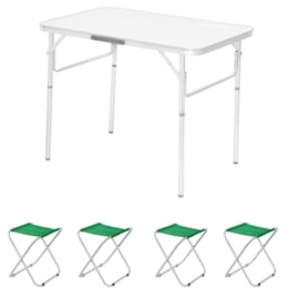 Kit com Mesa Dobrável 90x60 4 Banquinhos Dbrável - MTX Kit com Mesa Dobrável 90x60 4 Banquinhos Dbrável - MTX