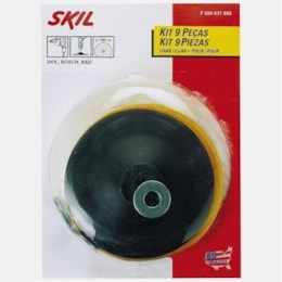 Kit p/ Lixar e Polir c/ 9 Peças - Skil Kit p/ Lixar e Polir c/ 9 Peças - Skil