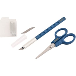 KIT TESOURA E FACA DE PRECISAO COM 28 PECAS ECCOFER KIT TESOURA E FACA DE PRECISAO COM 28 PECAS ECCOFER