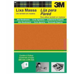 Lixa Massa 3M 230U grao 180 Embalagem 50x1 Lixa Massa 3M 230U grao 180 Embalagem 50x1
