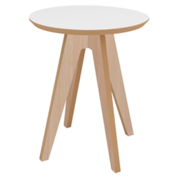 Mesa Canto Retrô Redonda Natural Off White - Dalla Costa Mesa Canto Retrô Redonda Natural Off White - Dalla Costa