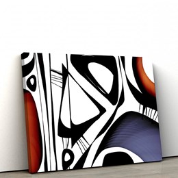 Quadro Decorativo Abstrato em Tela Canvas Curvas e Formas